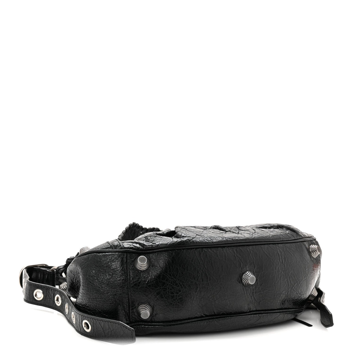 Agneau Arena Small Le Cagole Shoulder Bag Black