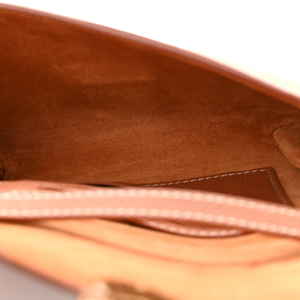 Grained Calfskin Low Key Wallet On Chain Cognac