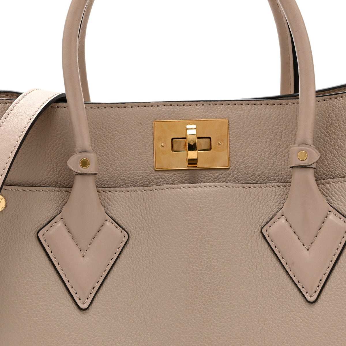 Calfskin Monogram On My Side MM Greige