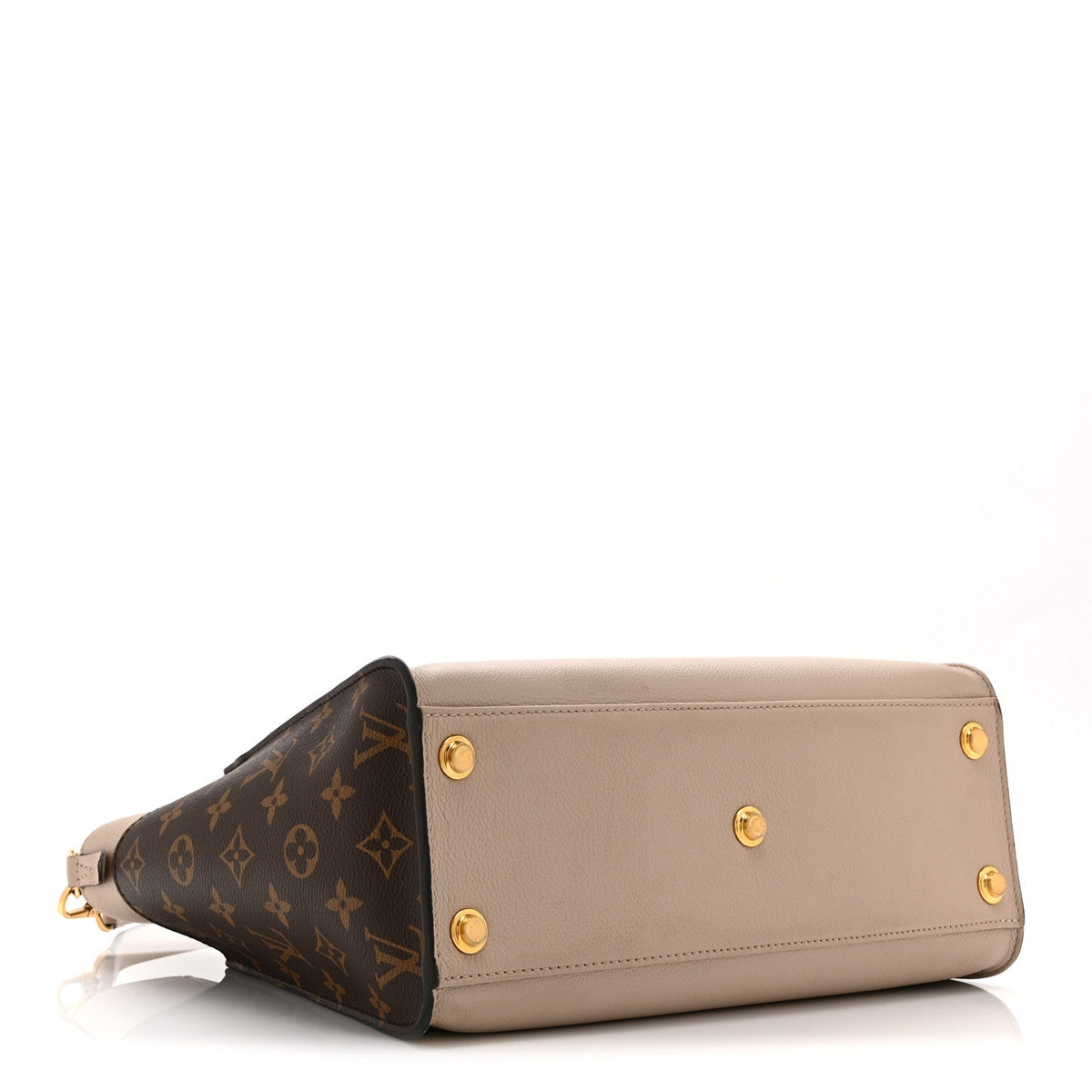 Calfskin Monogram On My Side MM Greige