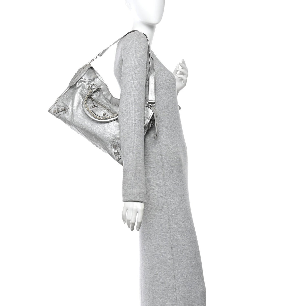 Metallic Agneau Giant 12 Silver Hardware City Gris Aluminum