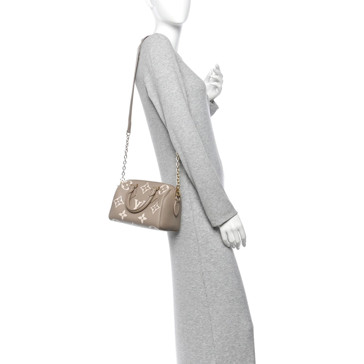 Empreinte Monogram Giant Speedy Bandouliere 20 Creme Beige