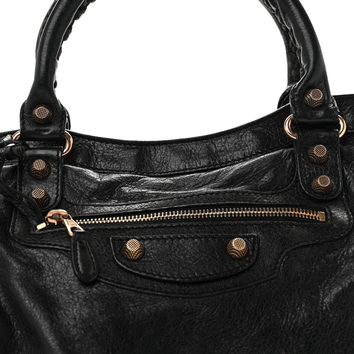 Agneau Giant 12 Rose Gold Hardware City Black
