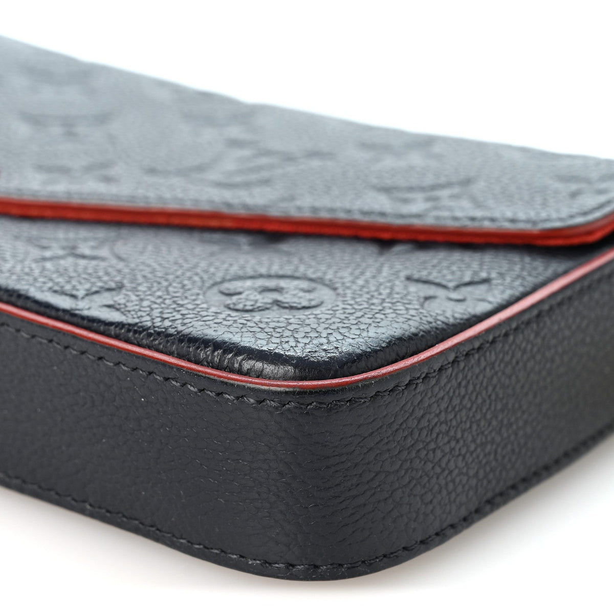 Empreinte Pochette Felicie Chain Wallet Marine Rouge