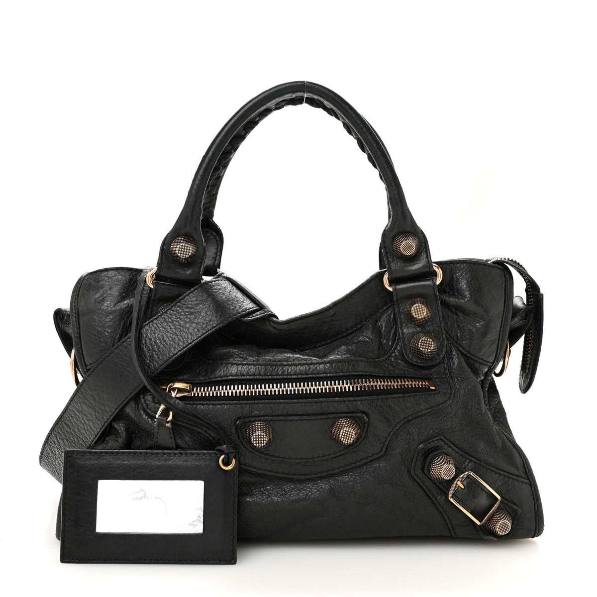 Agneau Giant 21 Rose Gold Hardware City Black