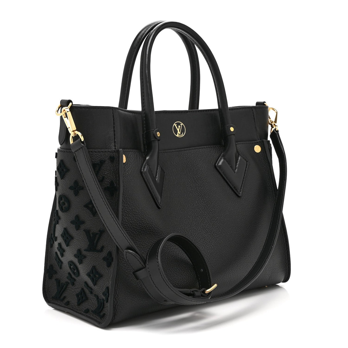 Calfskin Monogram Tufting On My Side Black