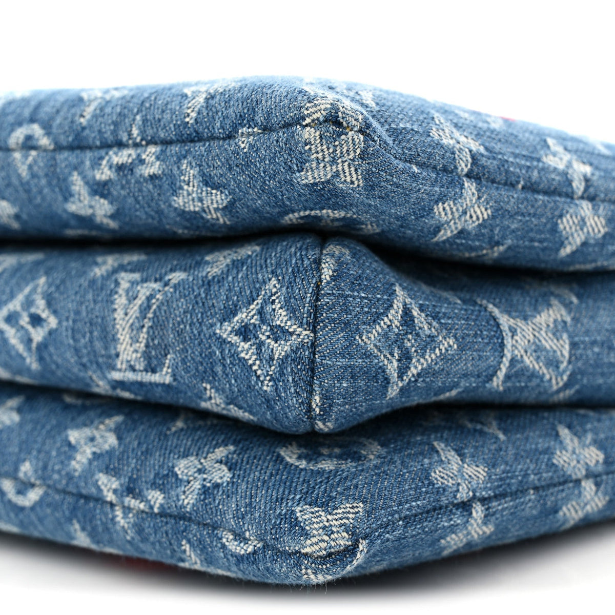 LV X TM Monogram Denim Cerises Coussin PM Blue