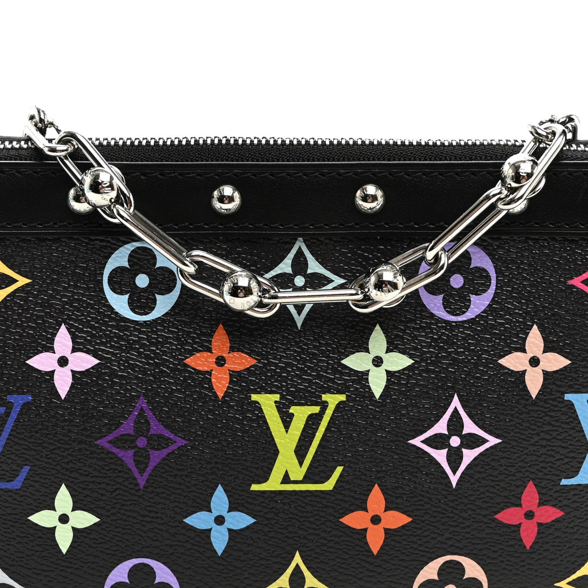 LV X TM Monogram Multicolor Pochette Accessories Black