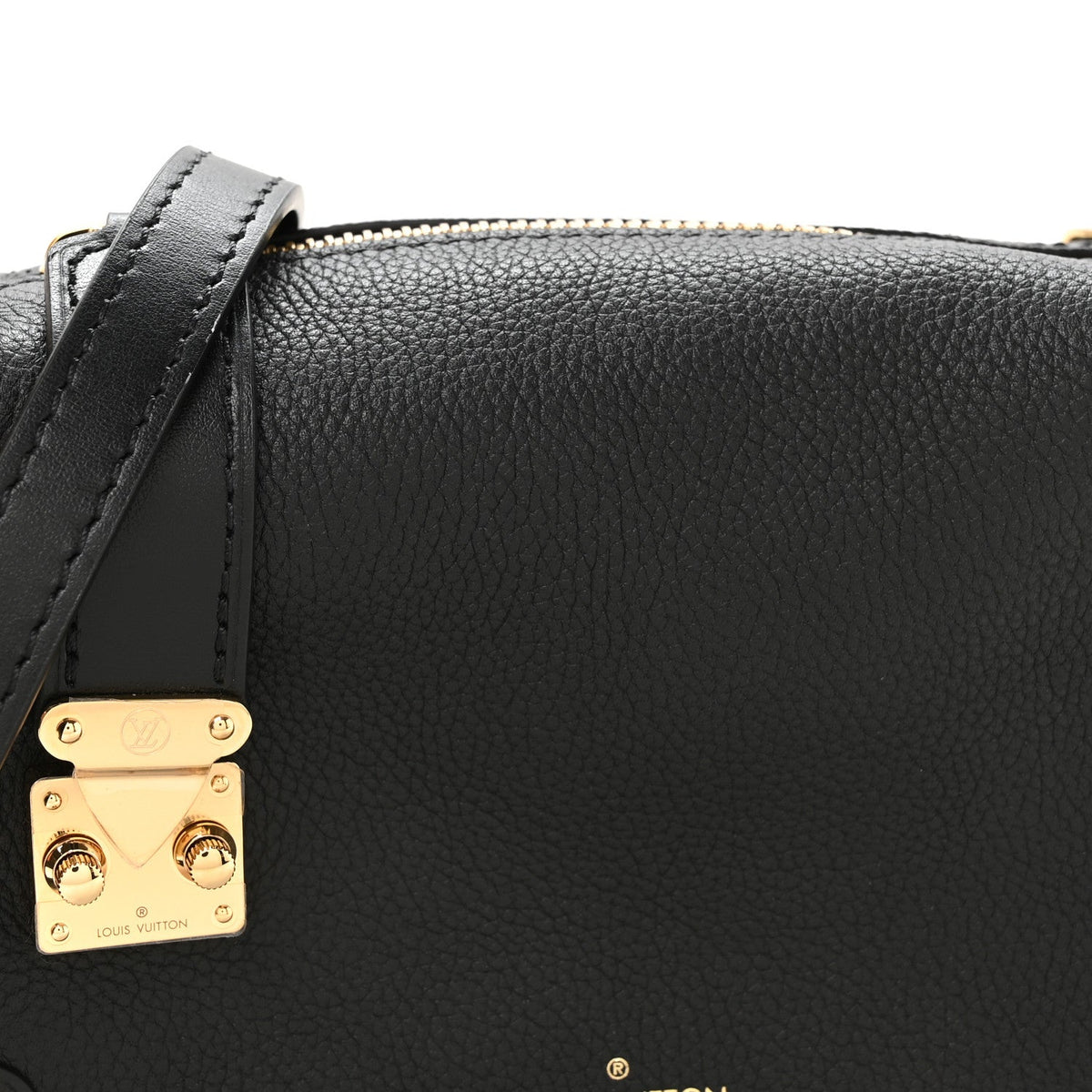 Grained Calfskin Side Trunk PM Black