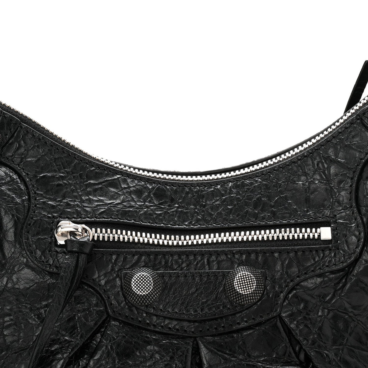 Agneau Arena Small Le Cagole Shoulder Bag Black