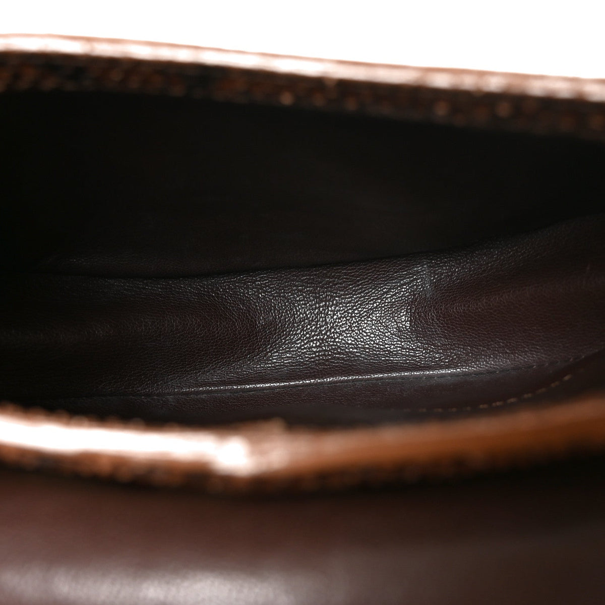 Snakeskin Suede Monogram Empire Ponant Marron