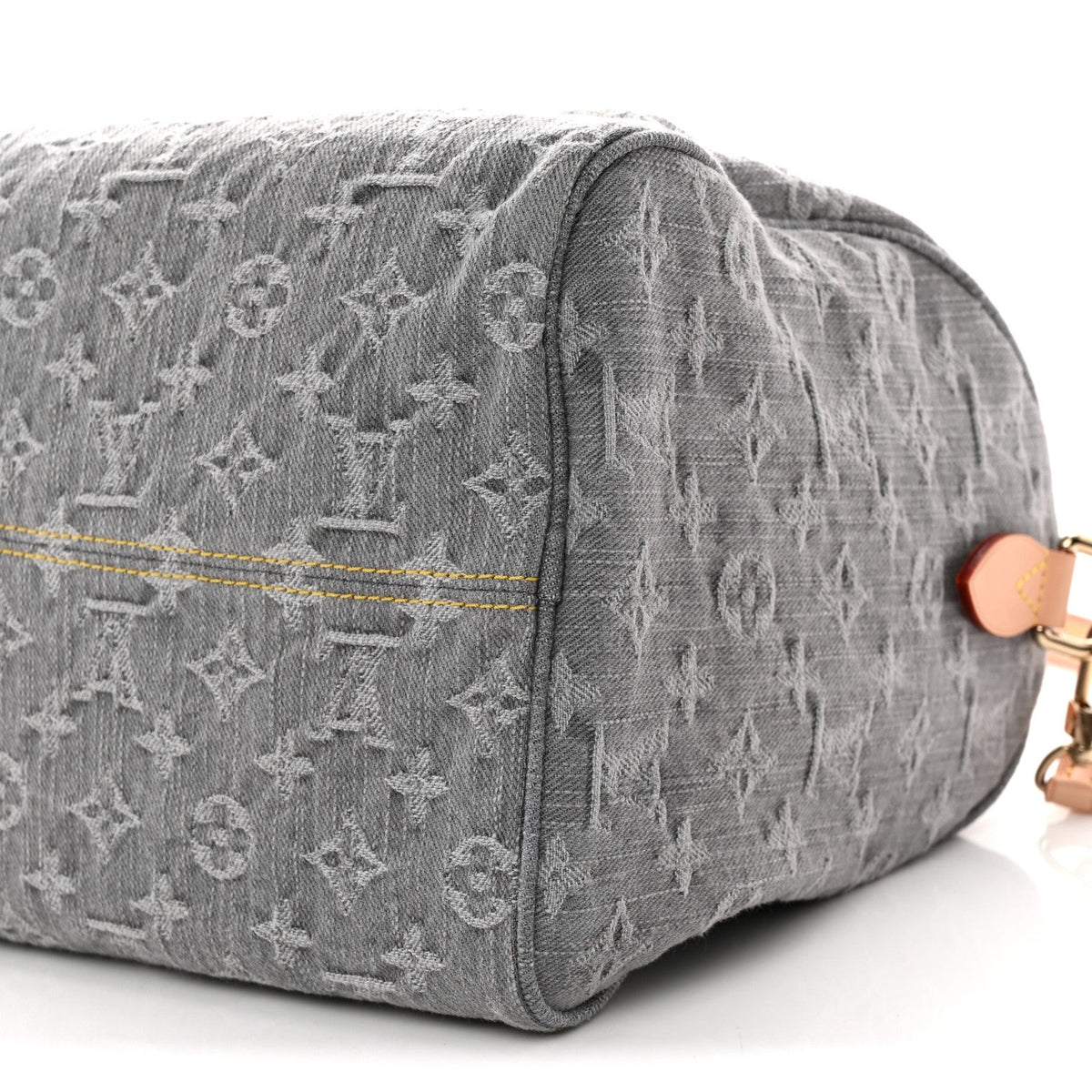 Monogram Denim Speedy Soft 30 Washed Gray