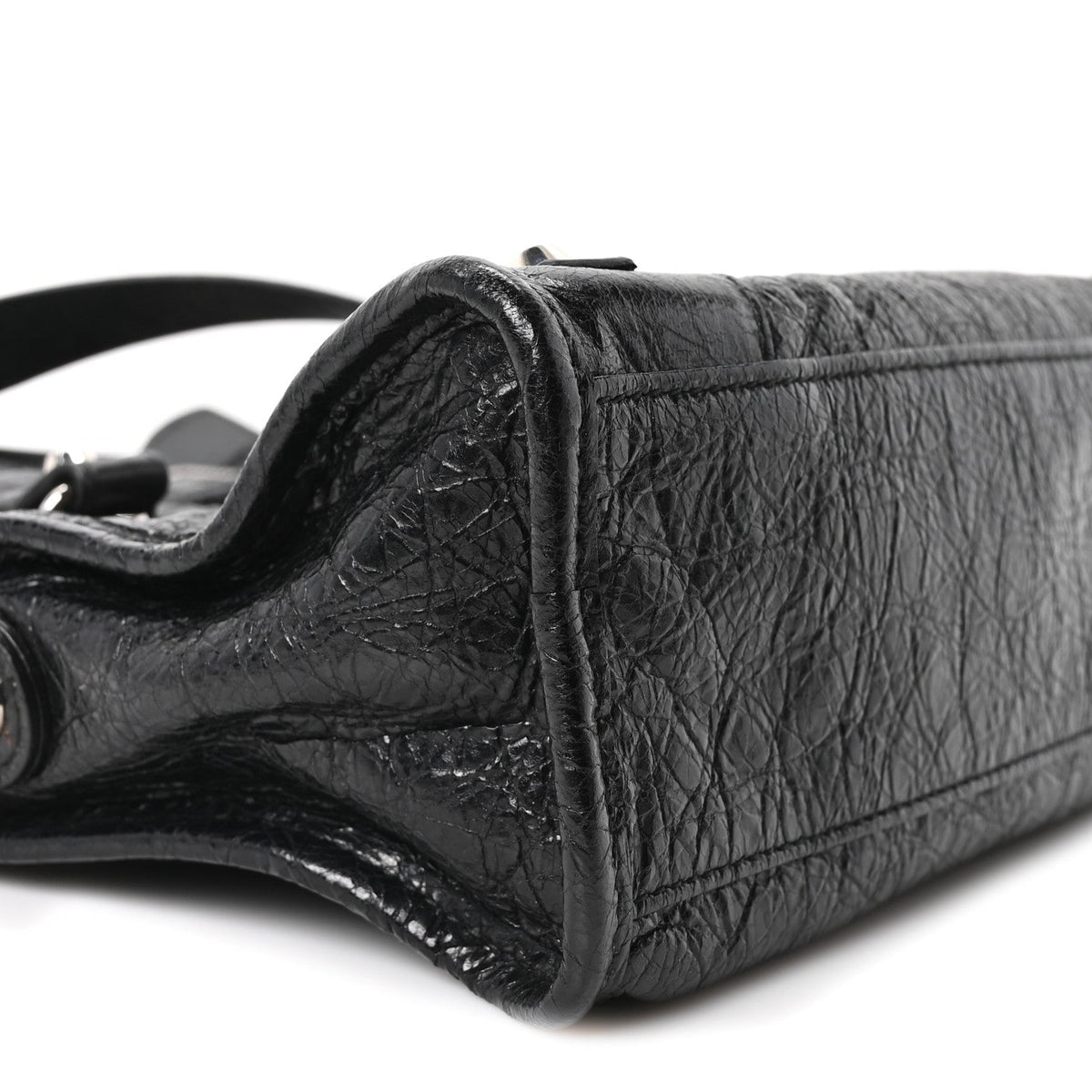 Agneau Classic Silver Hardware Mini City Black