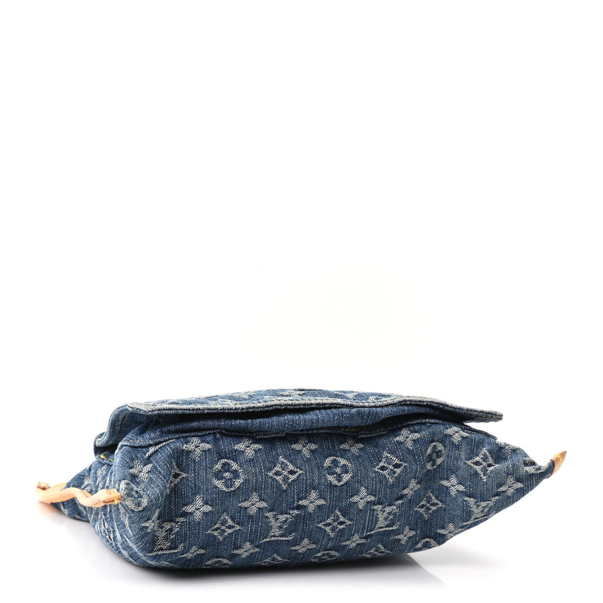 Monogram Denim Sac Plat Blue