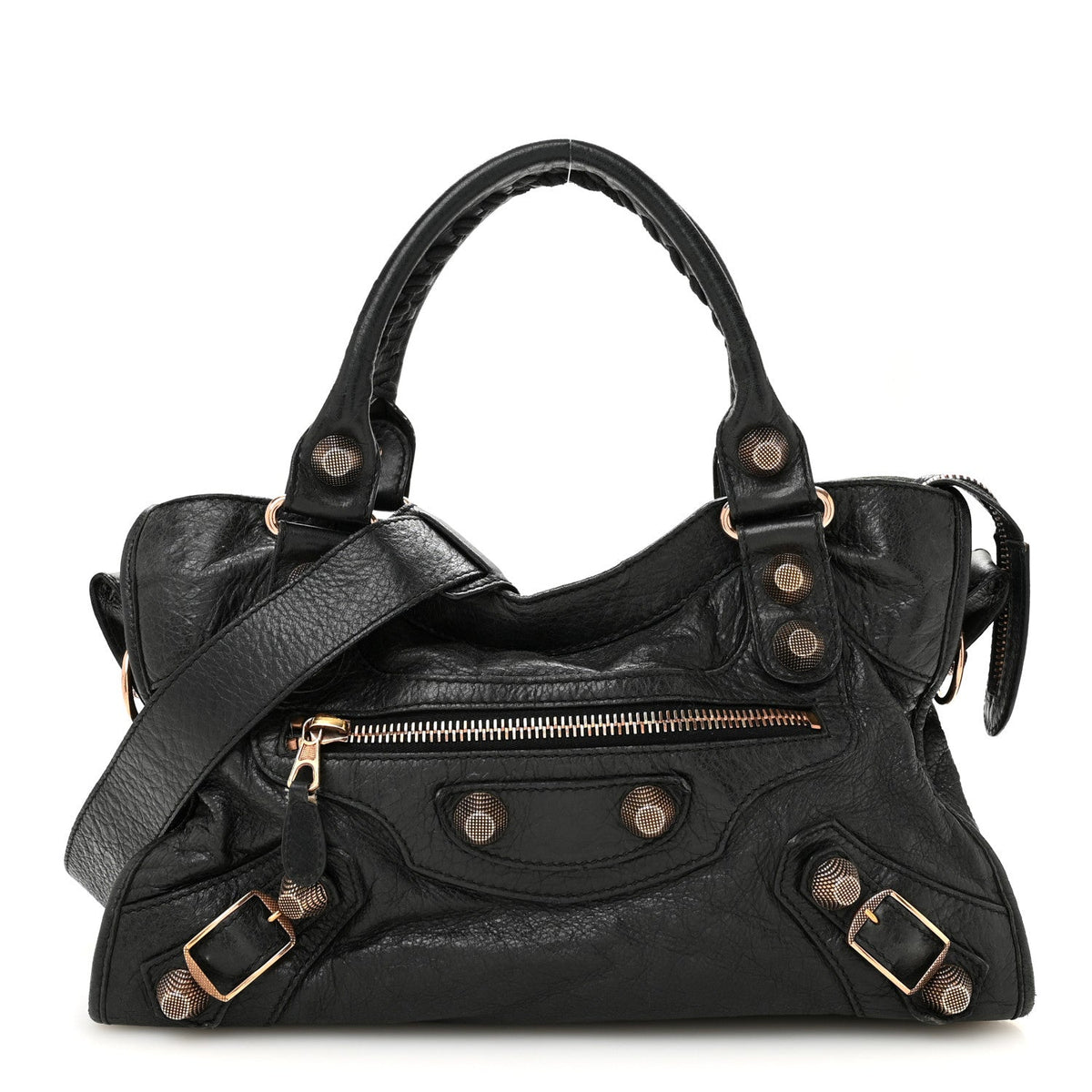 Agneau Giant 21 Rose Gold Hardware City Black