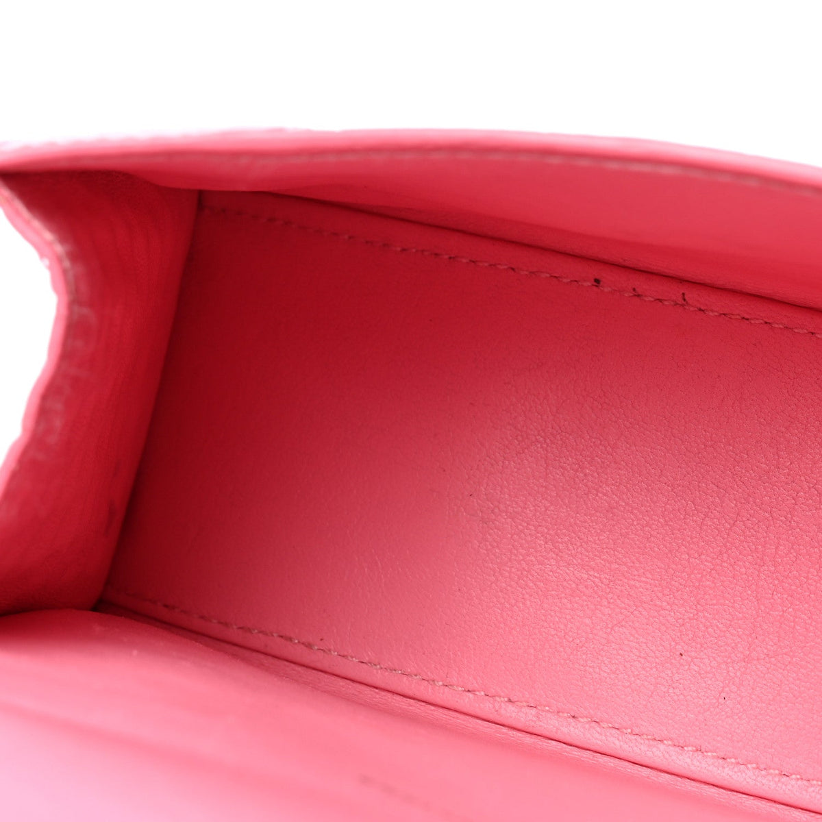 Shiny Calfskin Crocodile Embossed Hourglass Top Handle Bag XS Sweet Pink