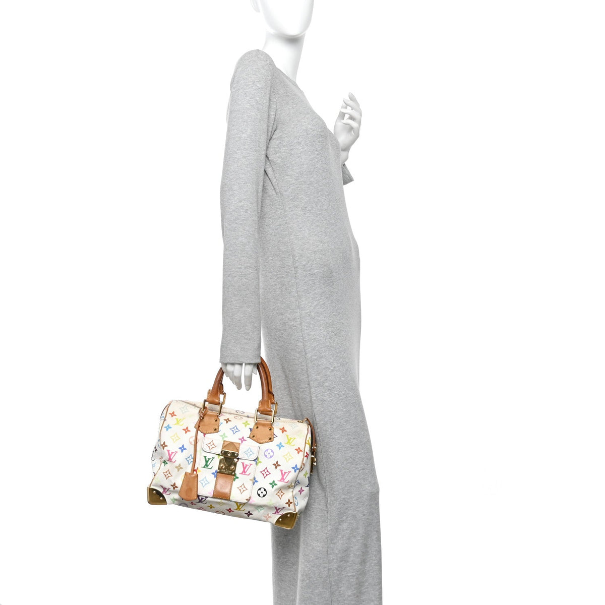 Monogram Multicolor Speedy 30 White