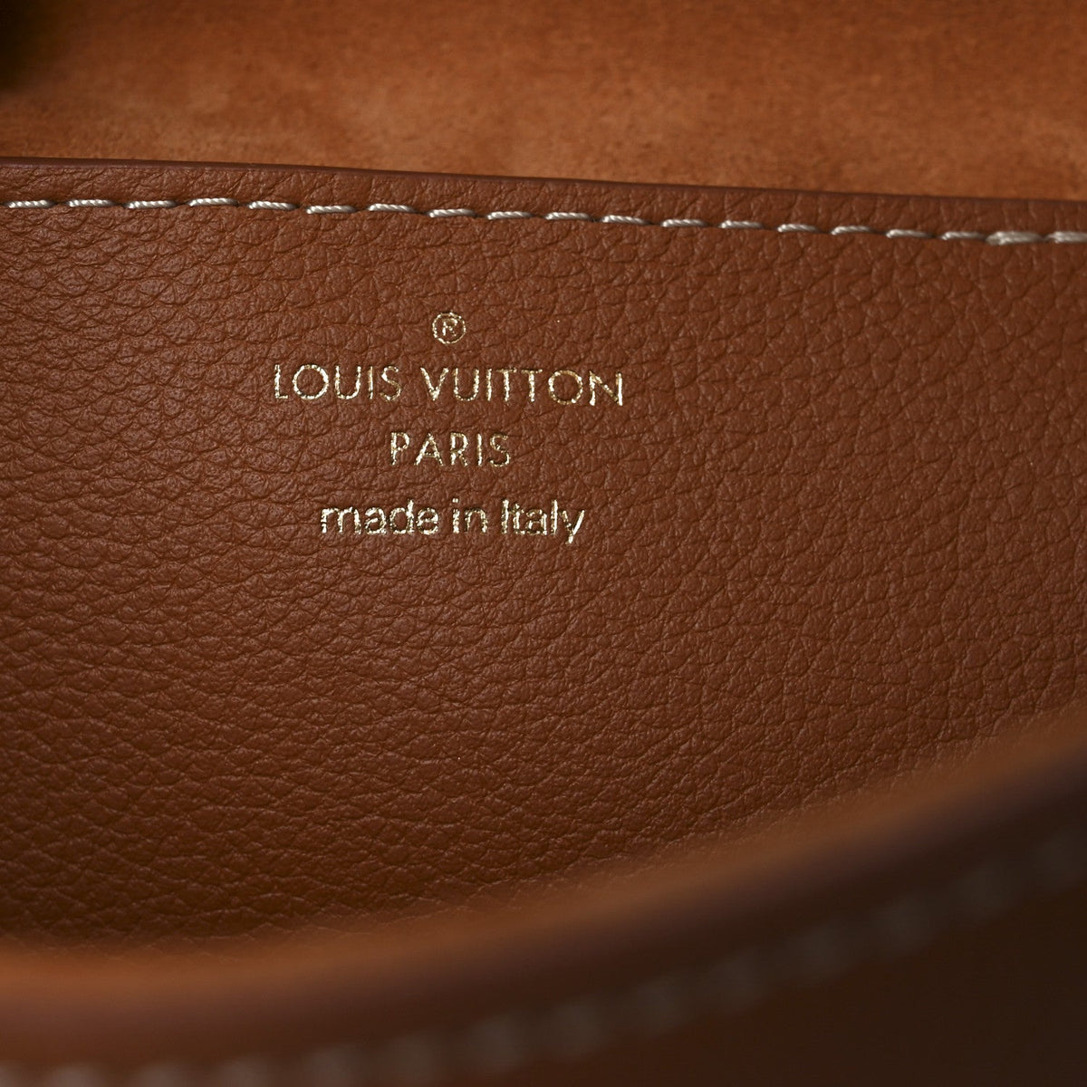 Calfskin Soft Twist Shoulder Bag Cognac