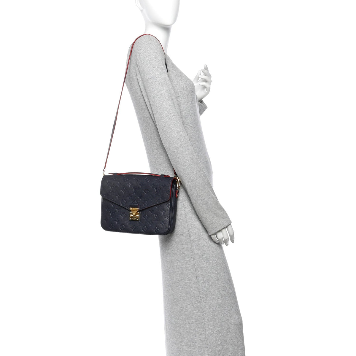 Empreinte Pochette Metis  Marine Rouge