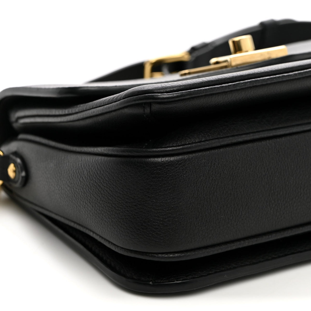 Grained Calfskin Lockme Oxford Black