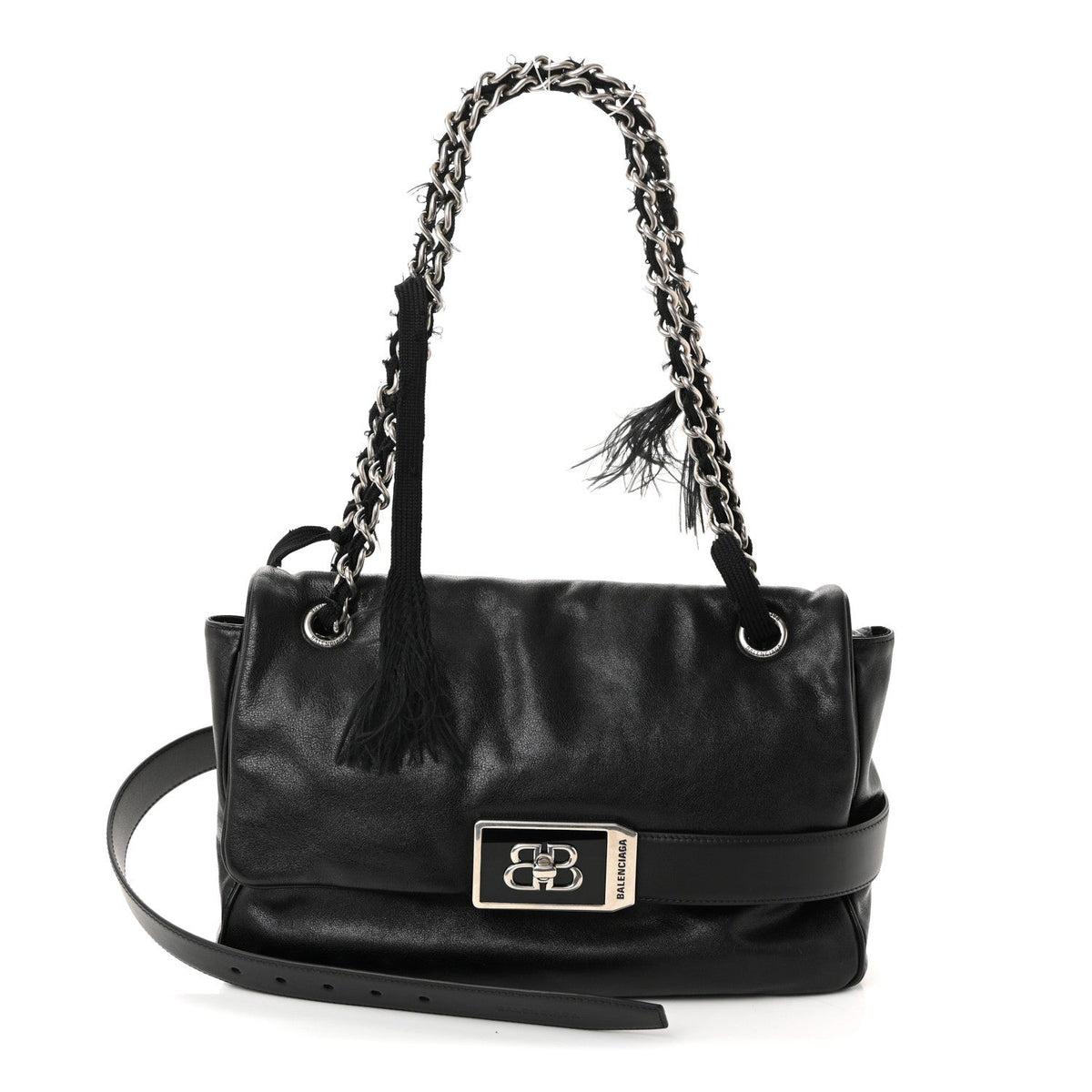 Calfskin Medium Modu Shoulder Bag Black