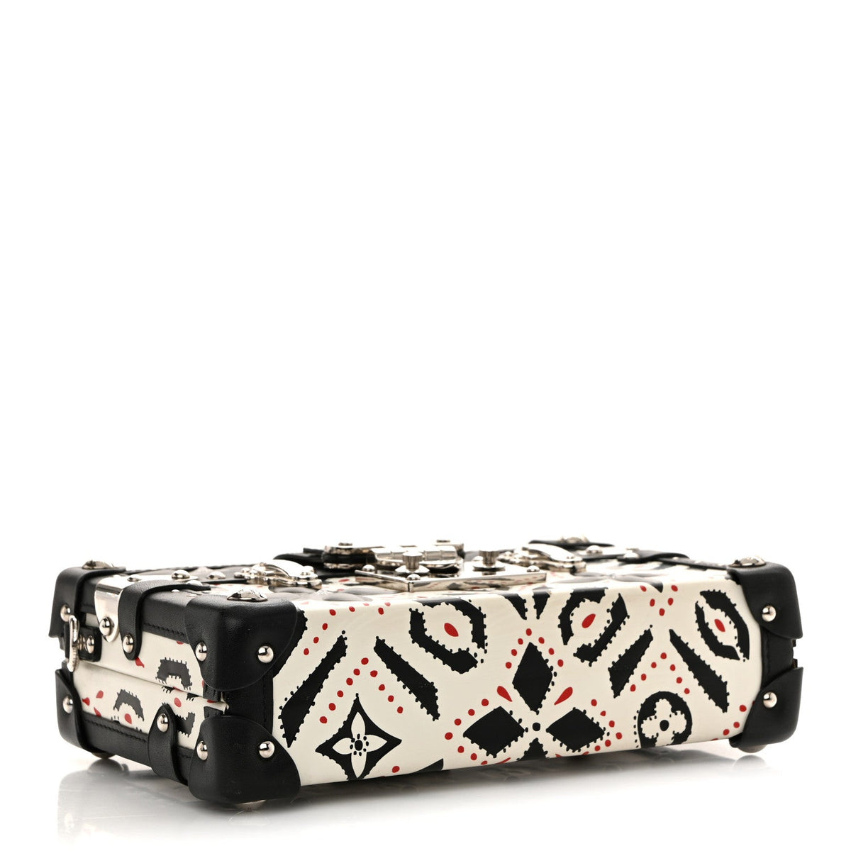 Calfskin Graphic Print Petite Malle