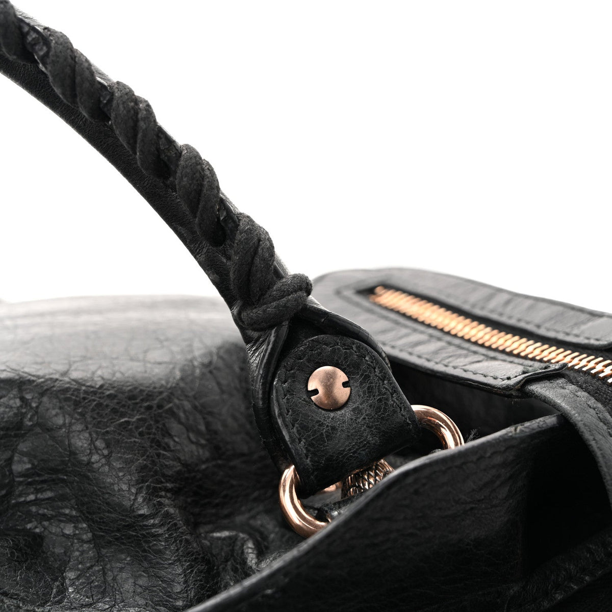Agneau Giant 12 Rose Gold Hardware Town Black