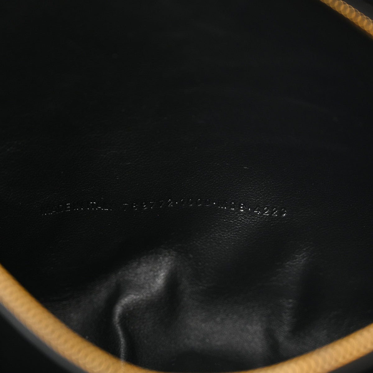 Natural Smooth Calfskin Medium Rodeo Top Handle Handbag Black