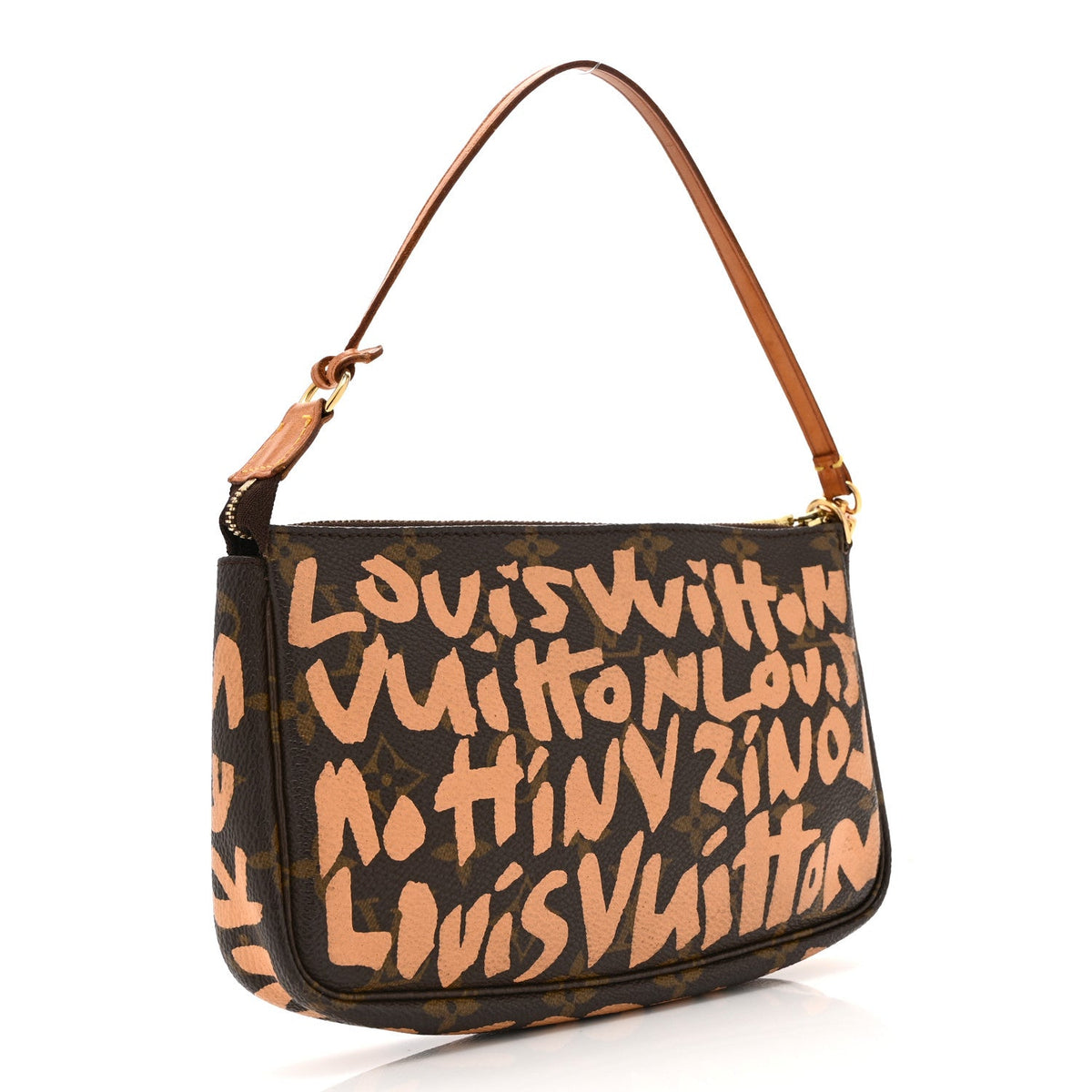 Monogram Graffiti Pochette Accessories Peach