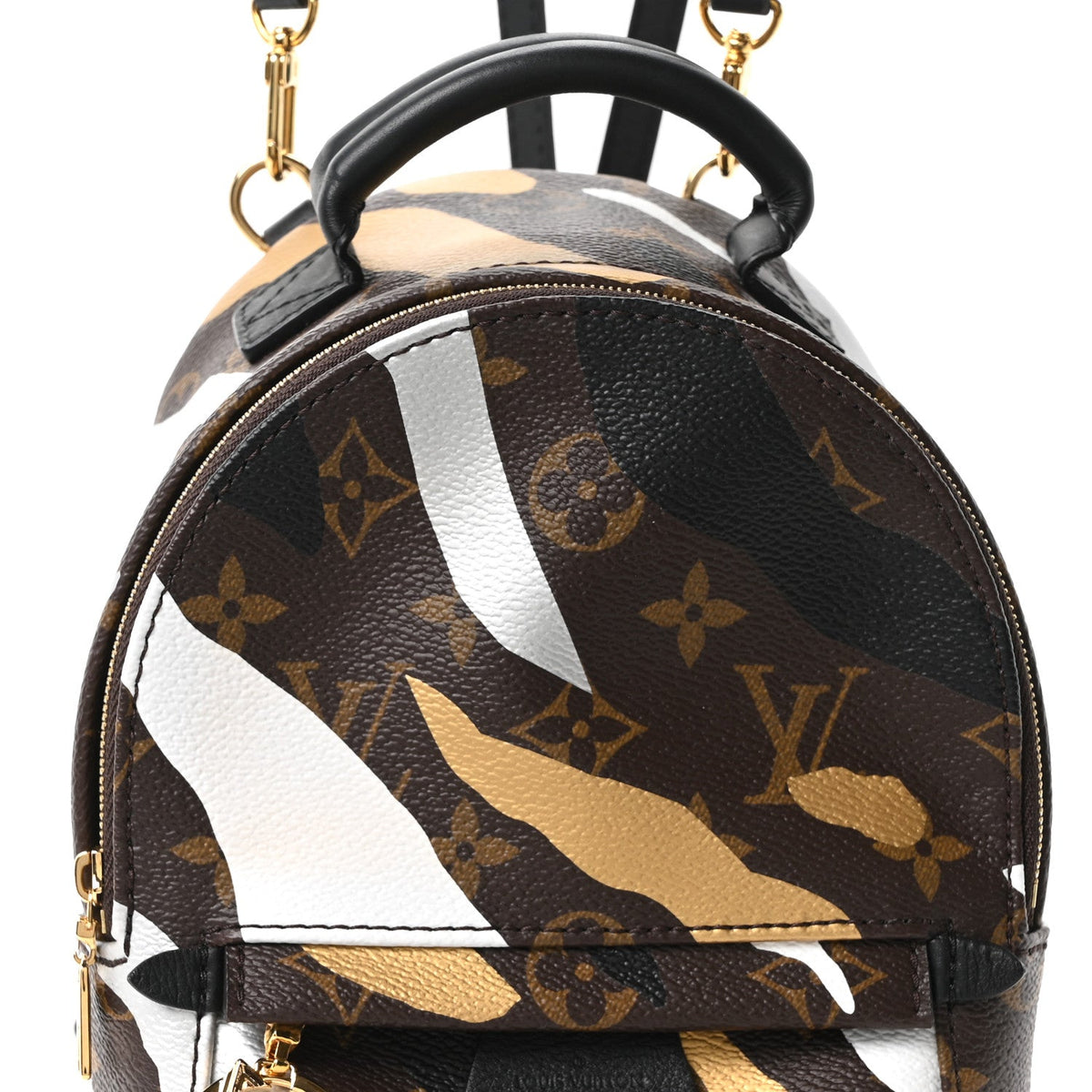 X LOL Monogram Palm Springs Backpack Mini Gold Silver