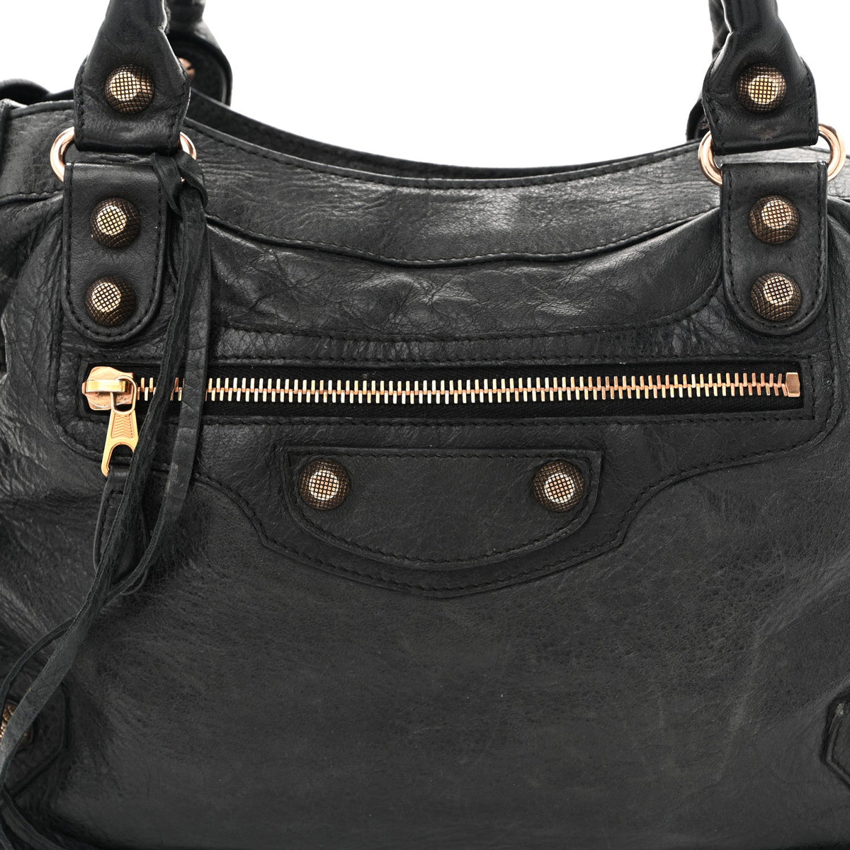 Agneau Giant 12 Rose Gold Hardware Town Black