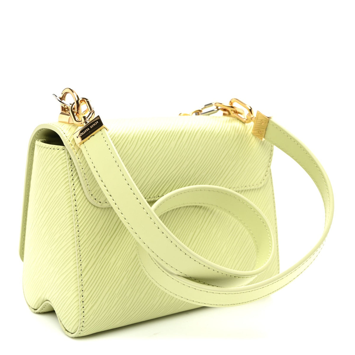 Epi Twist Flowers Chain Shoulder Bag Mini Light Green