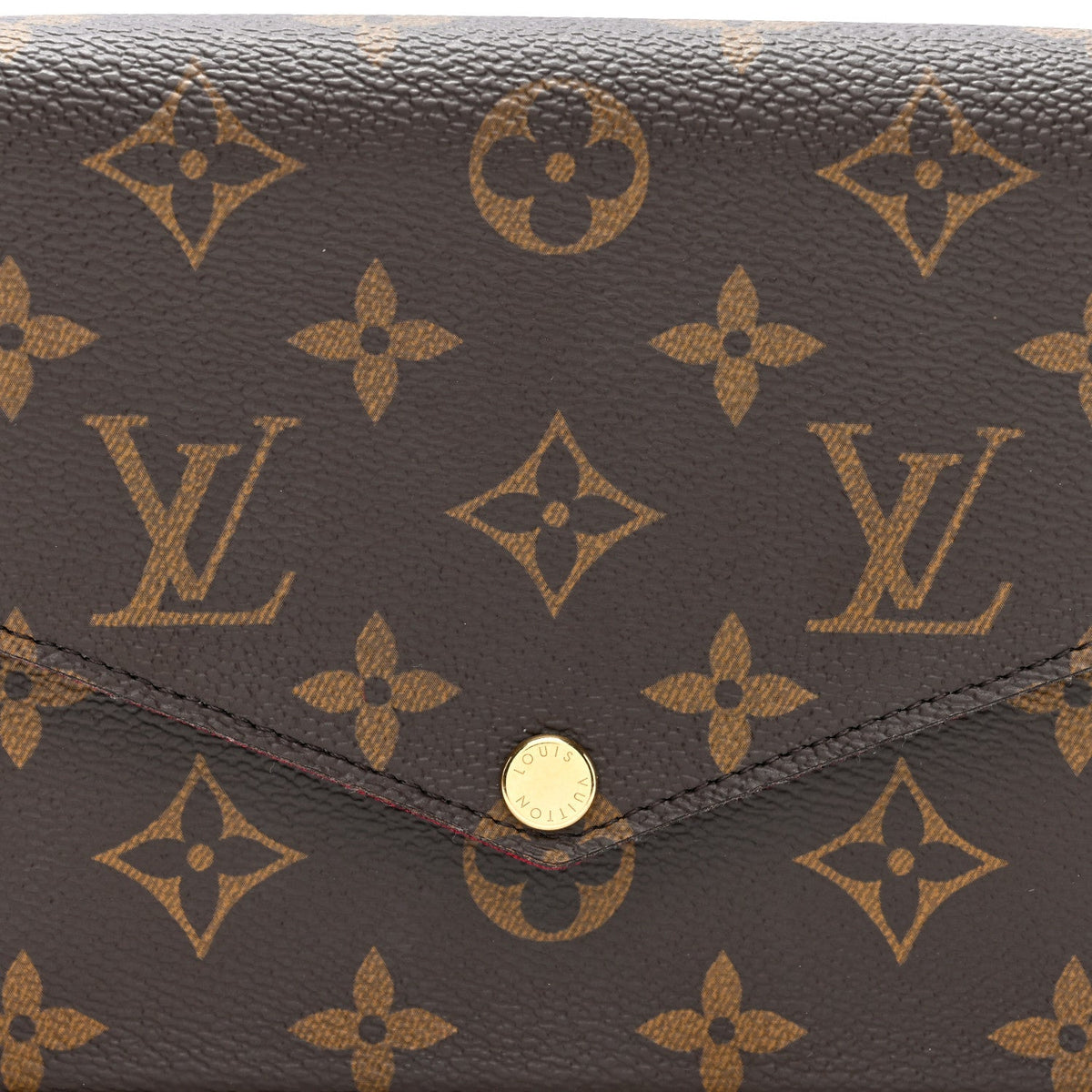 Monogram Pochette Felicie Chain Wallet Fuchsia