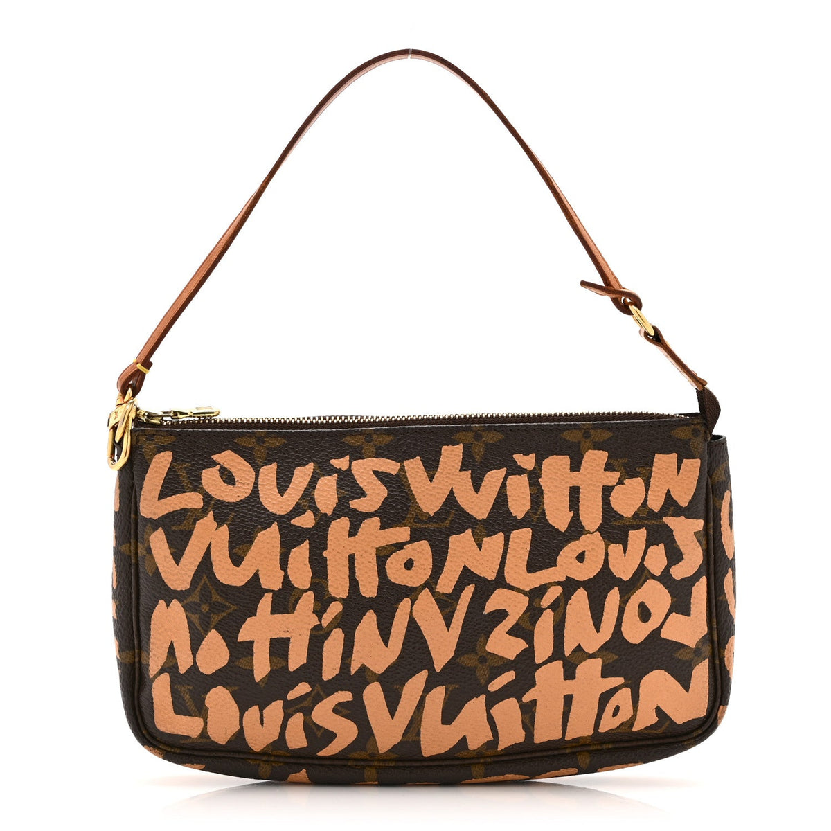Monogram Graffiti Pochette Accessories Peach