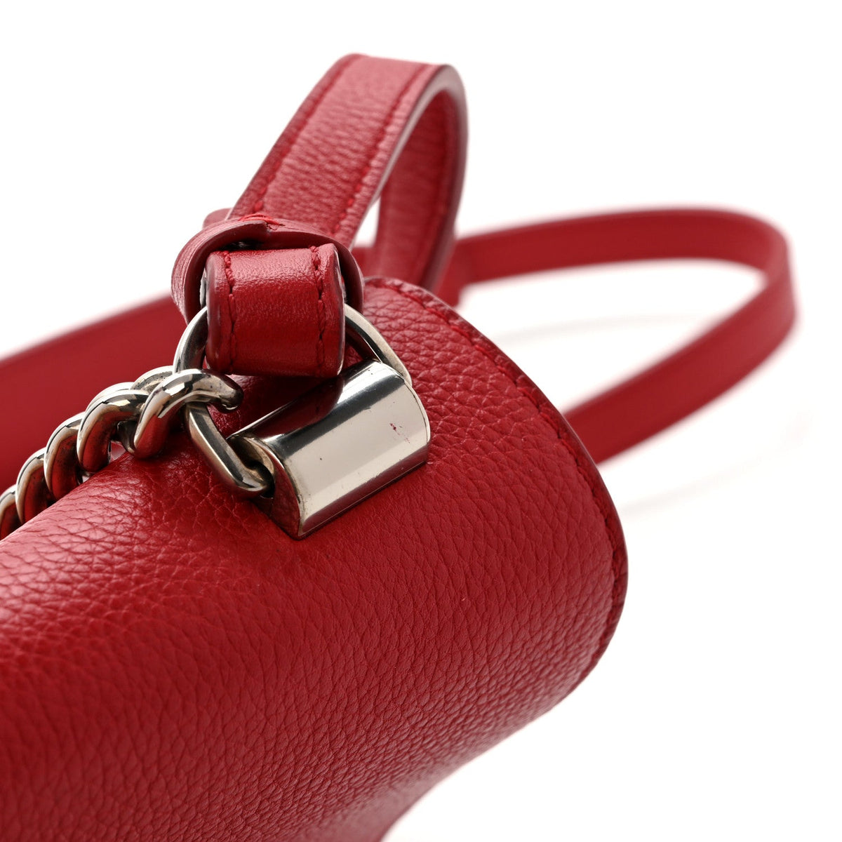 Calfskin Lockme II Chain Bag BB Rubis