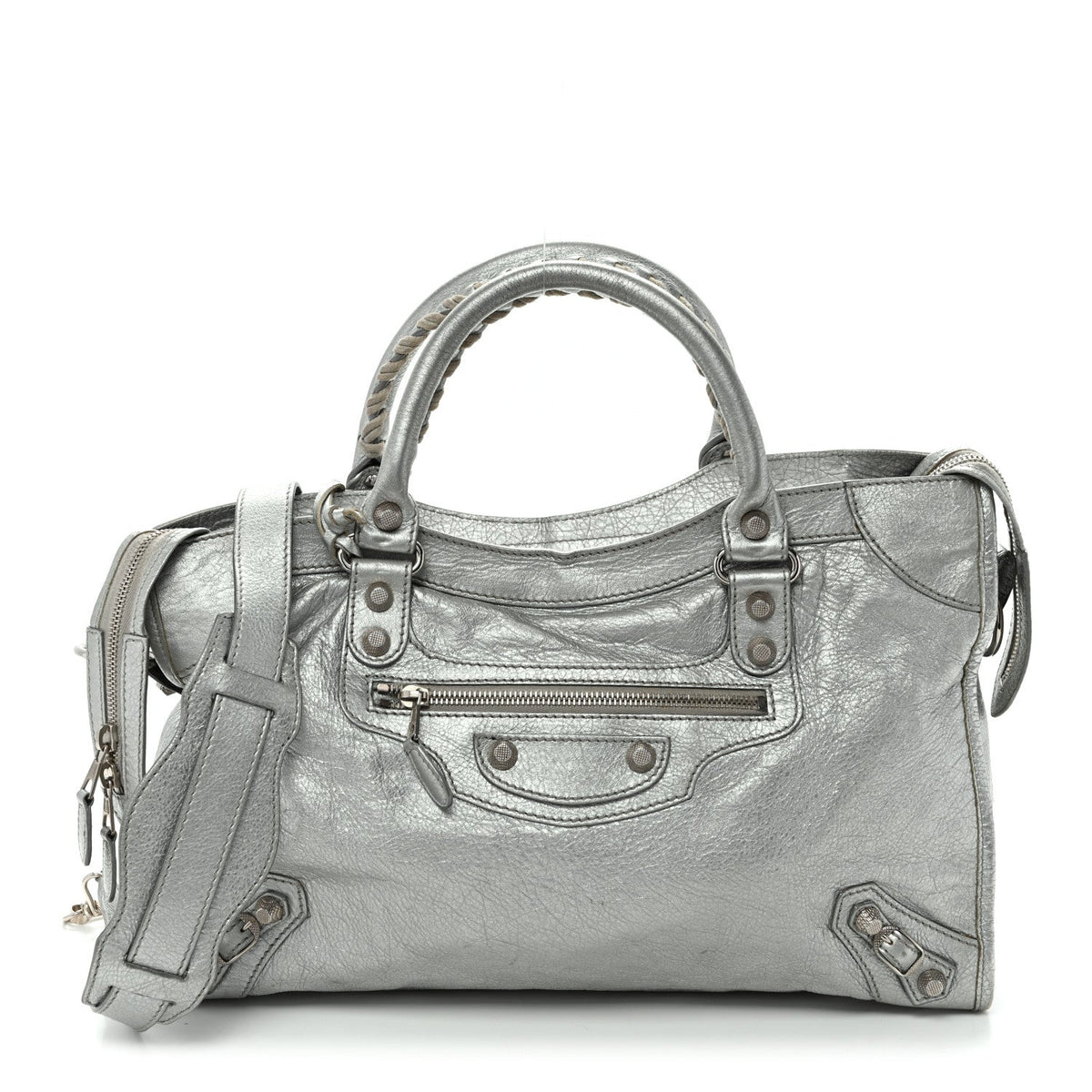Metallic Agneau Giant 12 Silver Hardware City Gris Aluminum