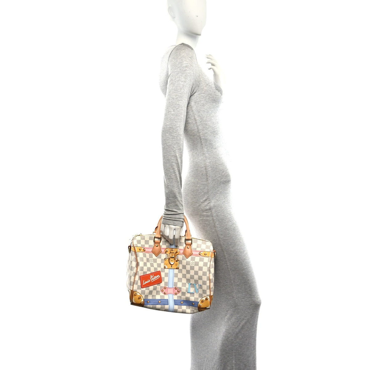 Damier Azur Summer Trunks Speedy Bandouliere 30