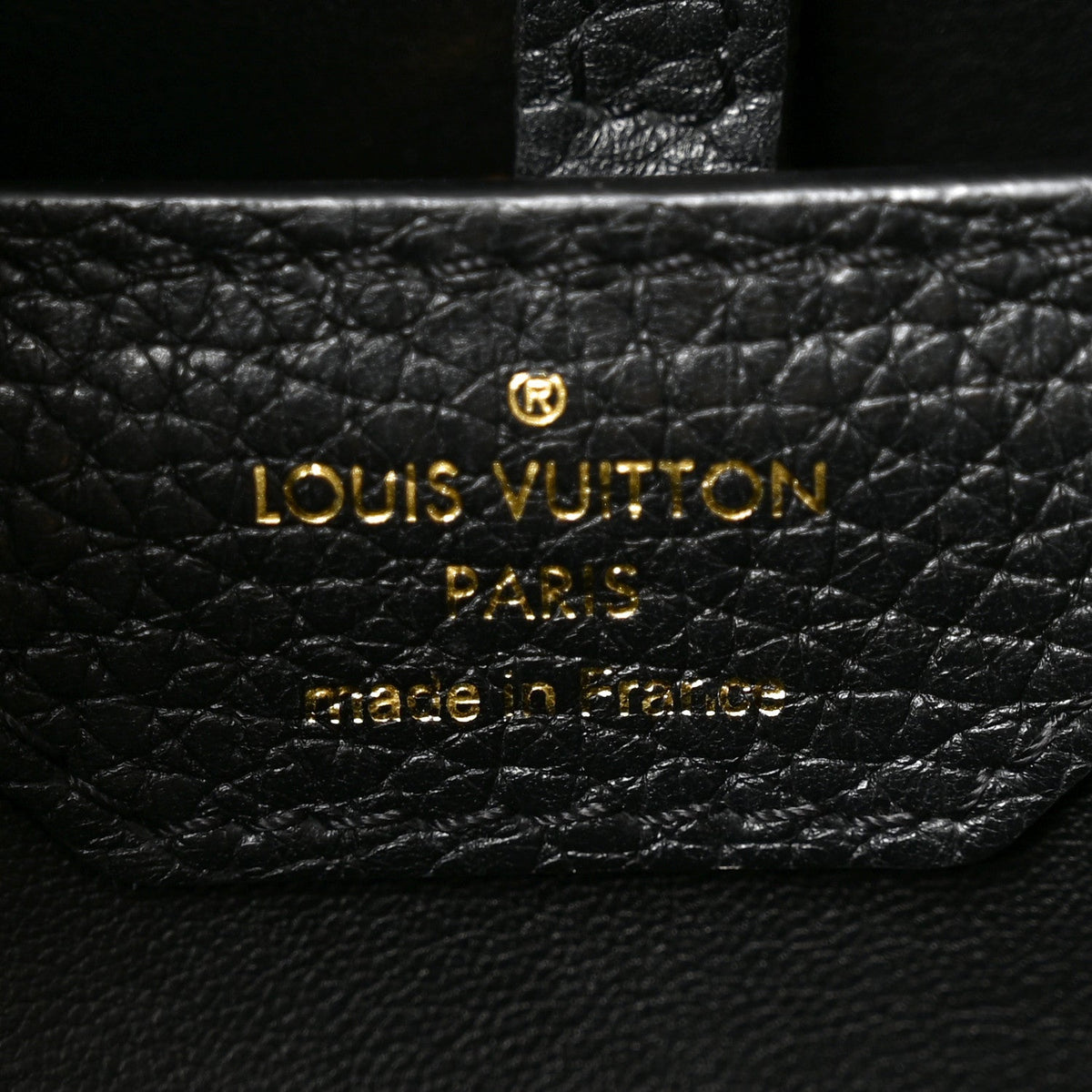 Taurillon Studded Capucines PM Black