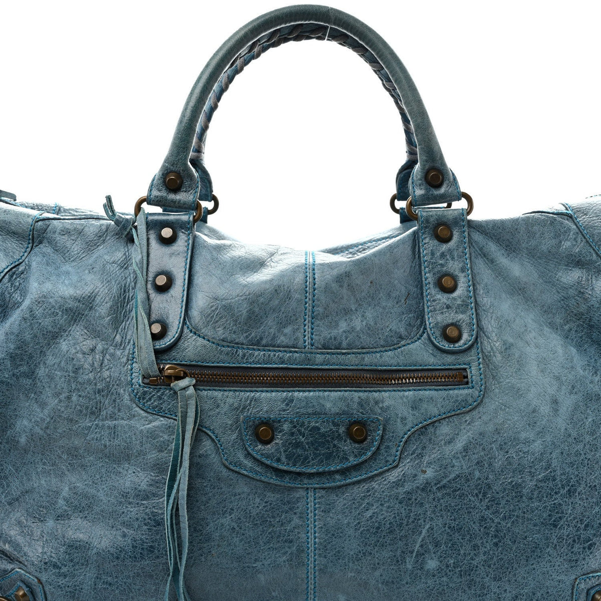 Agneau Classic Hardware Weekender Turquoise