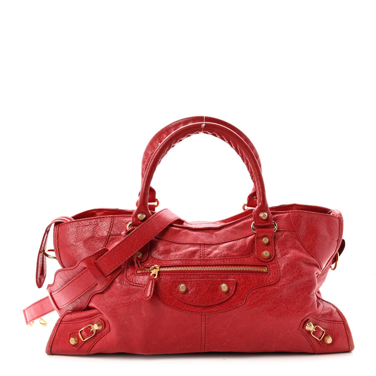 Agneau Giant 12 Gold Hardware Part Time Rouge Cardinal