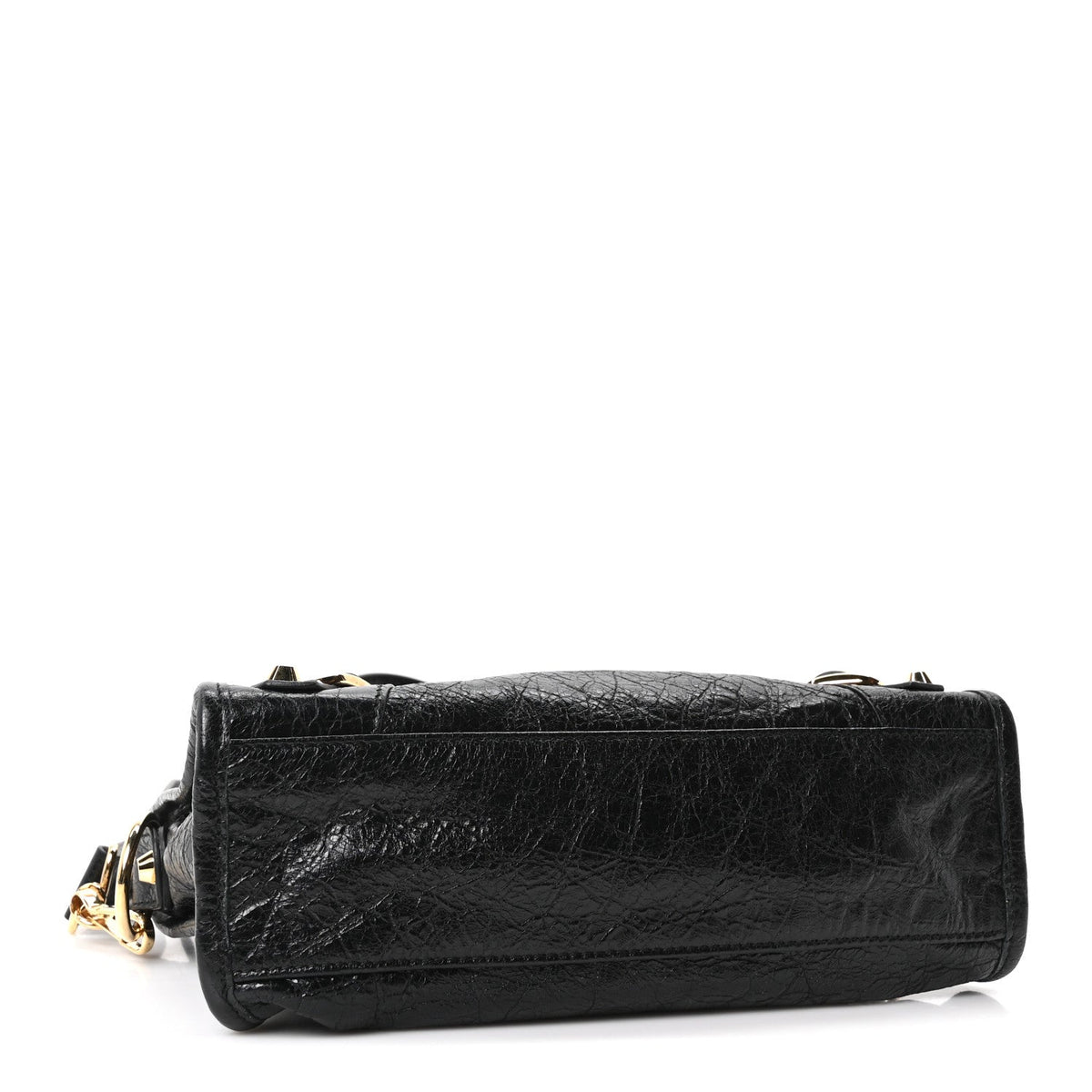 Agneau Classic Gold Hardware Mini City Black
