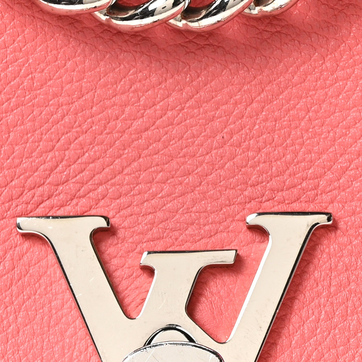 Calfskin Lockme II Chain Bag BB Rose Bruyere