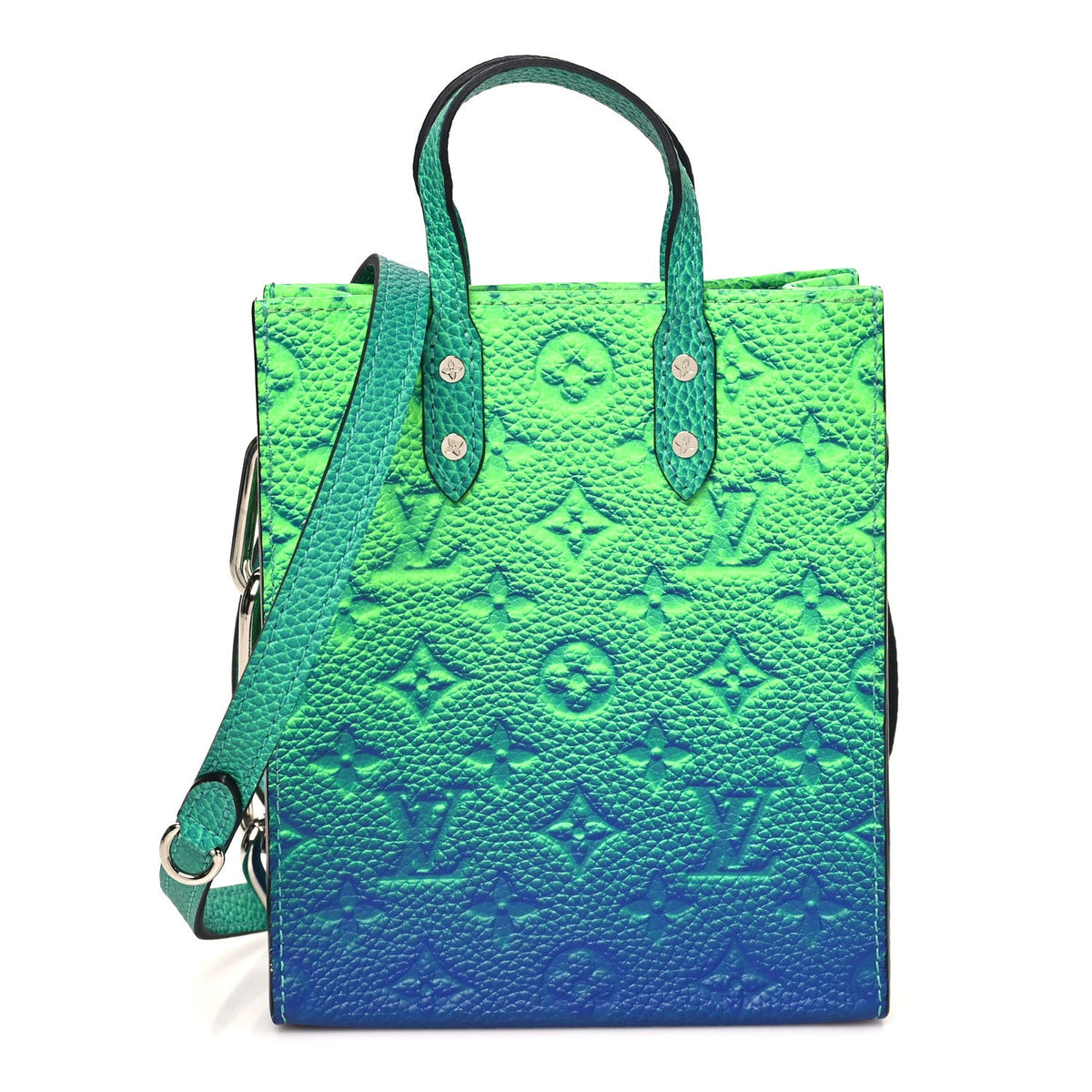 Taurillon Illusion Sac Plat XS Bleu Vert