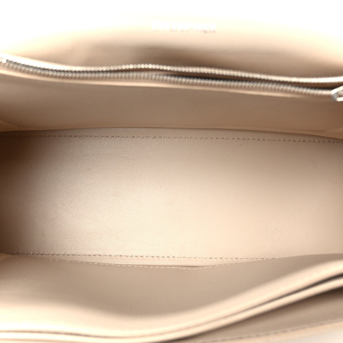 Crushed Calfskin Quilted Medium Crush Chain Bag Nude