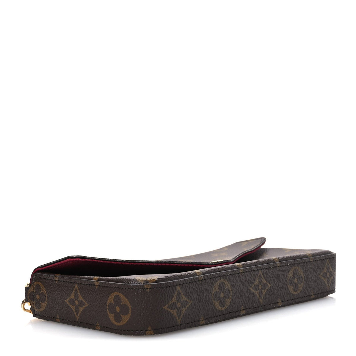 Monogram Pochette Felicie Chain Wallet Fuchsia