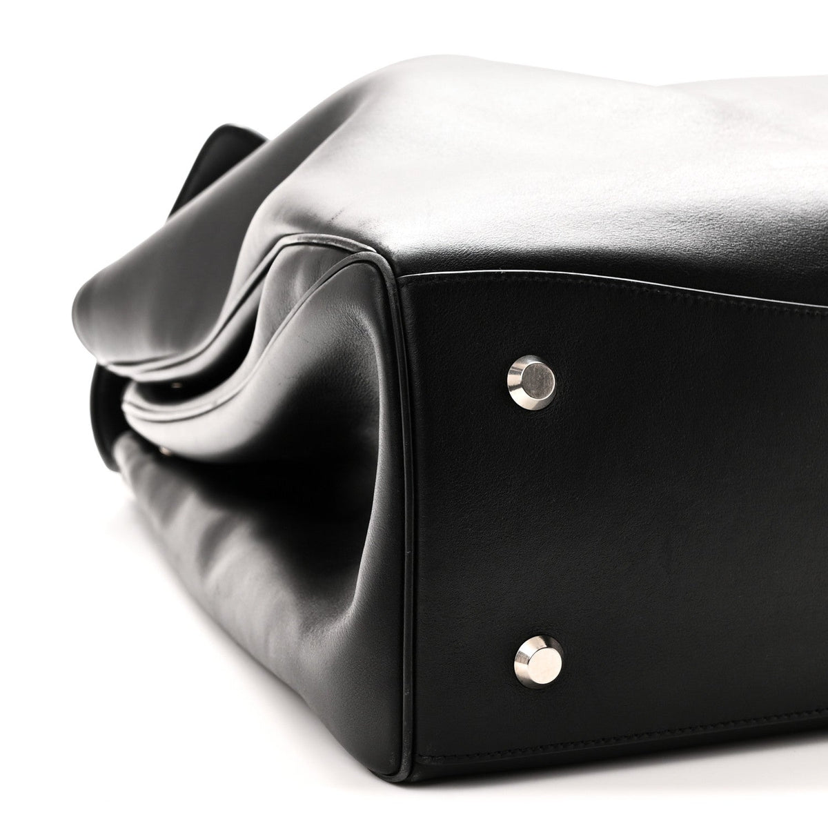 Smooth Calfskin Rodeo XL Top Handle Handbag Black Black