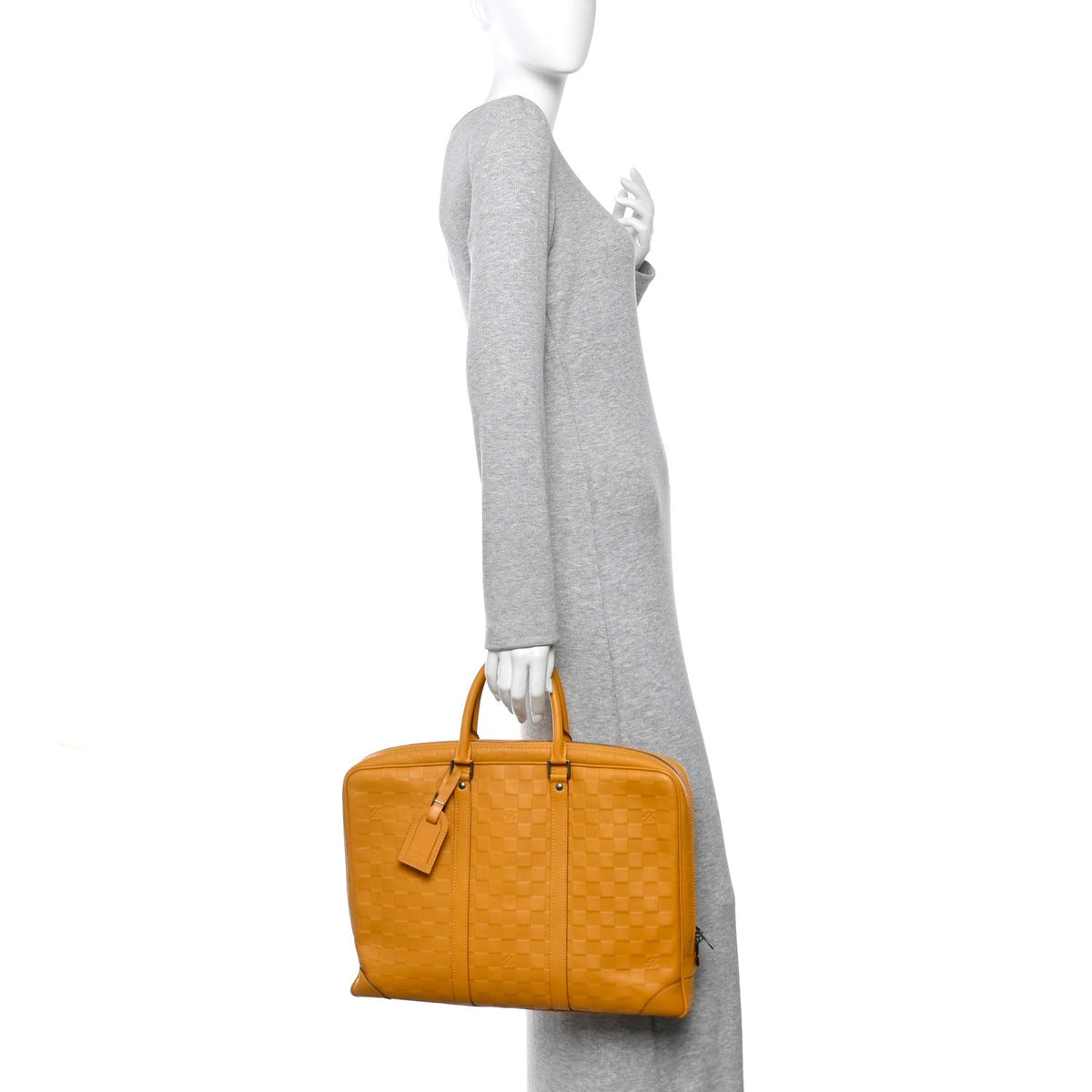 Damier Infini Porte-Documents Voyage Jaune
