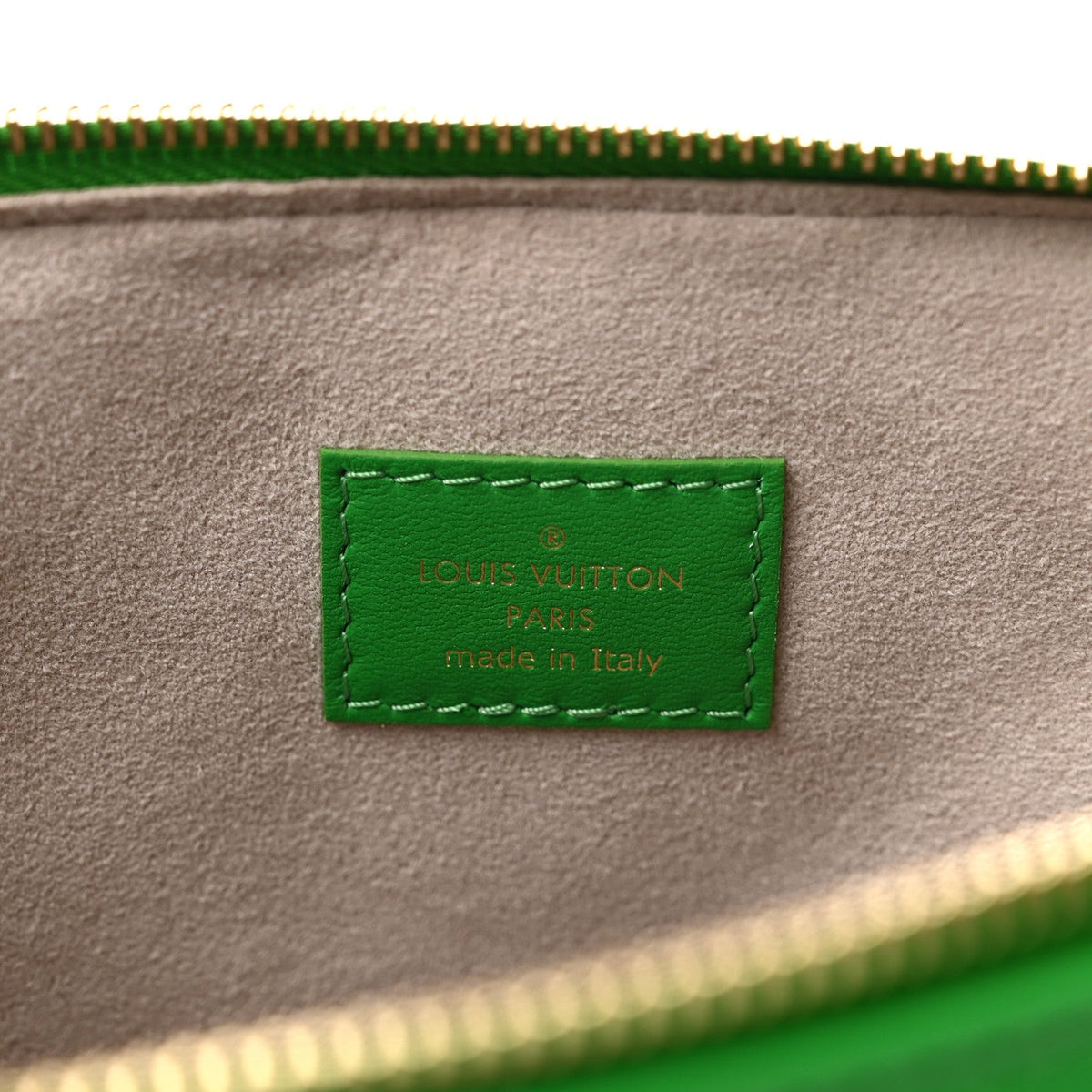 Lambskin Embossed Monogram LV Match Coussin PM Green White