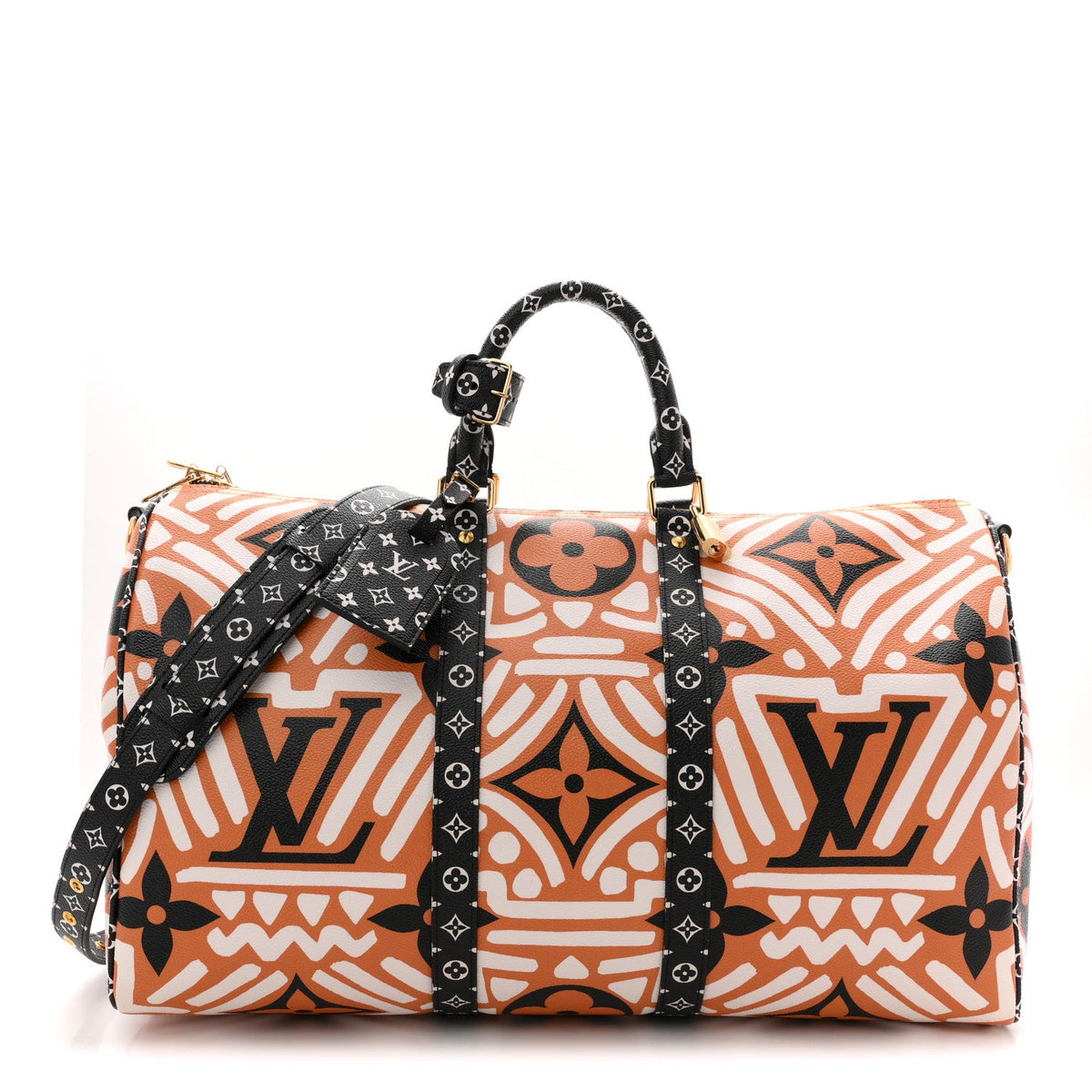 Monogram Giant Crafty Keepall Bandouliere 45 Creme Caramel Black