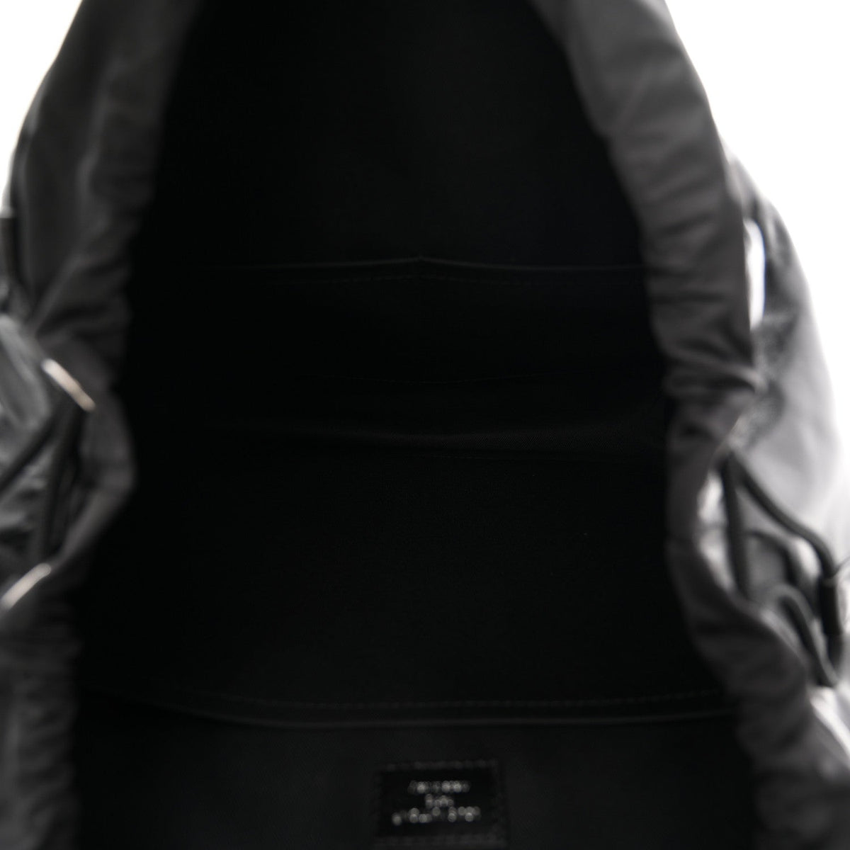 Shiny Calfskin Montsouris Cargo Backpack Black